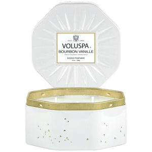 3 Wick Octagon Tin Candle - Bourbon Vanille 12oz