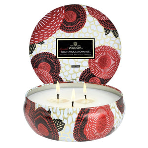 YY - 3 Wick Tin Candle - Spiced Goji Tarocco Orange 12oz