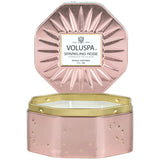 3 Wick Octagon Tin Candle - Sparkling Rose 12oz