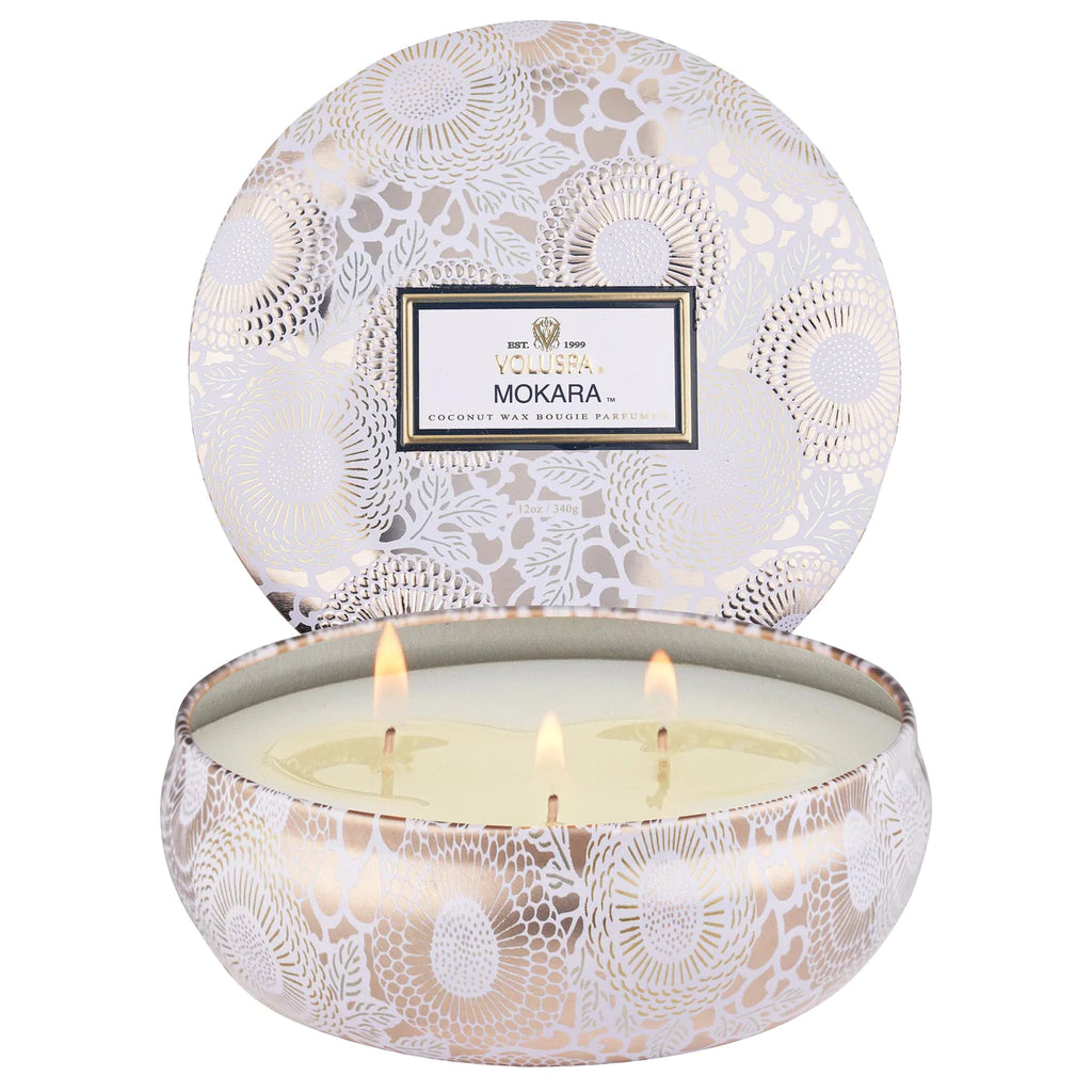 3 Wick Tin Candle - Mokara 12oz