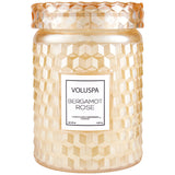 Large Glass Jar Candle - Bergamot Rose 18oz