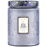 Large Glass Jar Candle - Apple Blue Clover 18oz