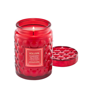 Large Glass Jar Candle - Cherry Gloss 18oz