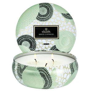 3 Wick Tin Candle - White Cypress 12oz