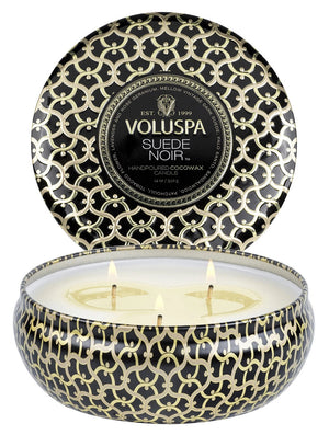 3 Wick Tin Candle - Suede Noir 12oz