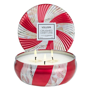 YY-Crushed Candy Cane 3-Wick Candle