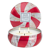 YY-Crushed Candy Cane 3-Wick Candle