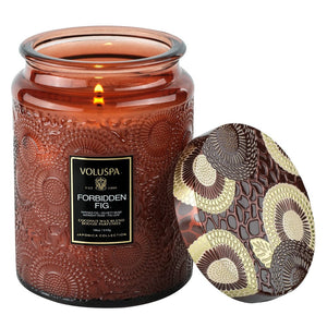 Large Glass Jar Candle - Forbidden Fig 18oz