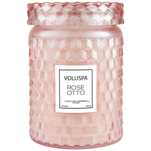 Large Glass Jar Candle - Rose Otto 18oz