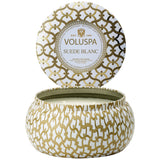 MB 2 Wick Metallo Tin 11oz - Suede Blanc