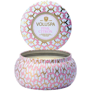 YY - MB 2 Wick Metallo Tin 11oz - Pink Citron