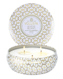 3 Wick Tin Candle - Suede Blanc 12oz